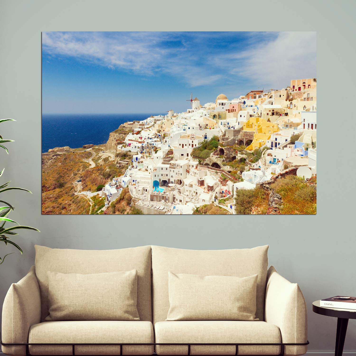 inep-b083y59s1w-sun-kissed-santorini-scenes-unframed-canvas-photography-wall-art-showcasing-blue-and-white-cityscape-under-golden-sunlight..jpeg